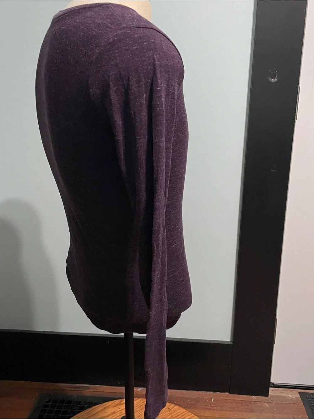 A New Day Medium Purple Heather Long Sleeve Shirt